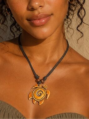 HURRICANE 🌀 PUERTO RICO adjustable necklace- Black & Brown
